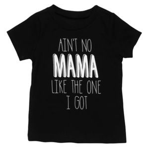 Toddler Graphic Tee Black Mama Graphic T-Shirt 2T Little Girls Shirt 2